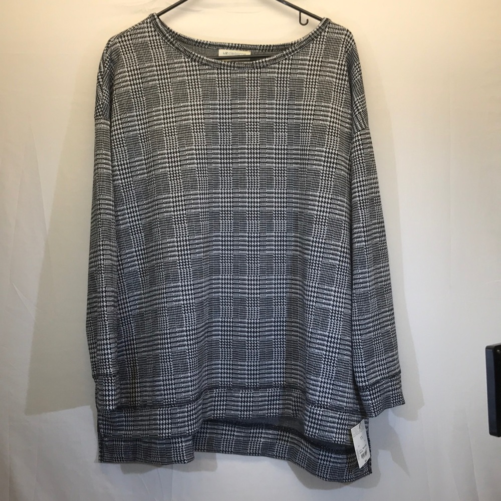 NWT Liz Claiborne Weekend Woman Houndstooth‎ Sweat